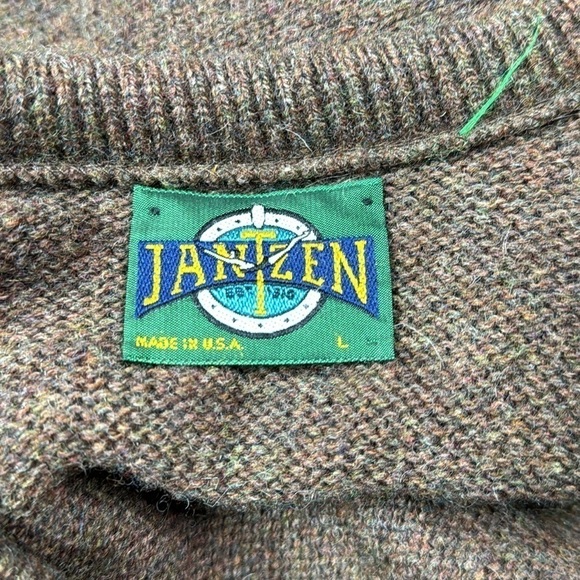Vintage Jantzen Brown Wool Vneck Sweater Vest Size Large - Picture 7 of 8